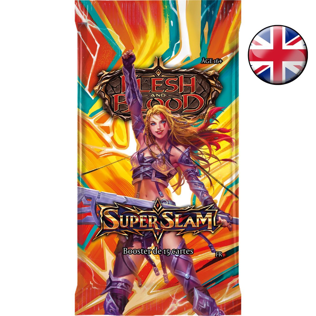 Schachtel mit 4 Schachteln mit je 24 Boostern – Super Slam – Flesh & Blood – FAB – EN