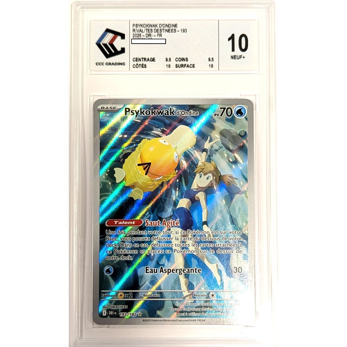 [CCC 10 - Nine+] - Bewertete Karte - Mistys Enton 193/182 - Scarlet & Purple: Destined Rivalries - 2025 - Pokémon - Französisch