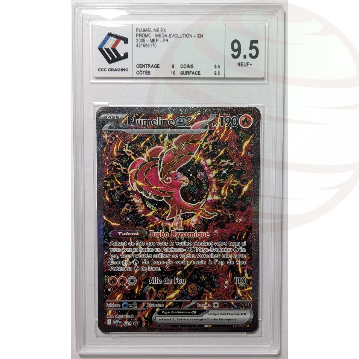[CCC 9.5 - Mint+] - Bewertete Karte - Oricorio ex MEP024 - Mega-Entwicklungs-Promo - 2025 - Pokémon - Französisch