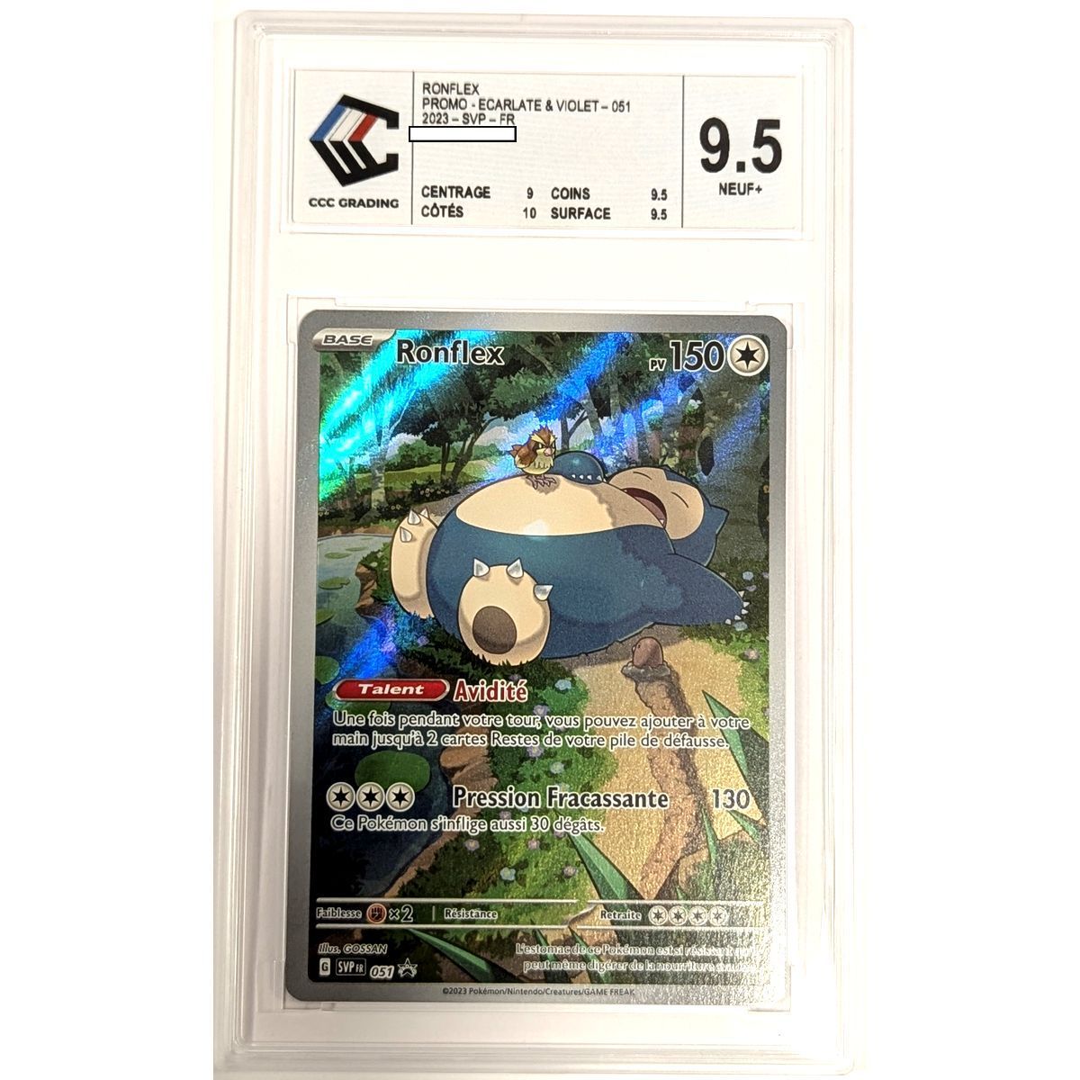 [CCC 9.5 - Neun+] - Bewertete Karte - Relaxo SVP 051 - Scharlachrot & Lila: Pokémon 151 - 2023 - Pokémon - Französisch