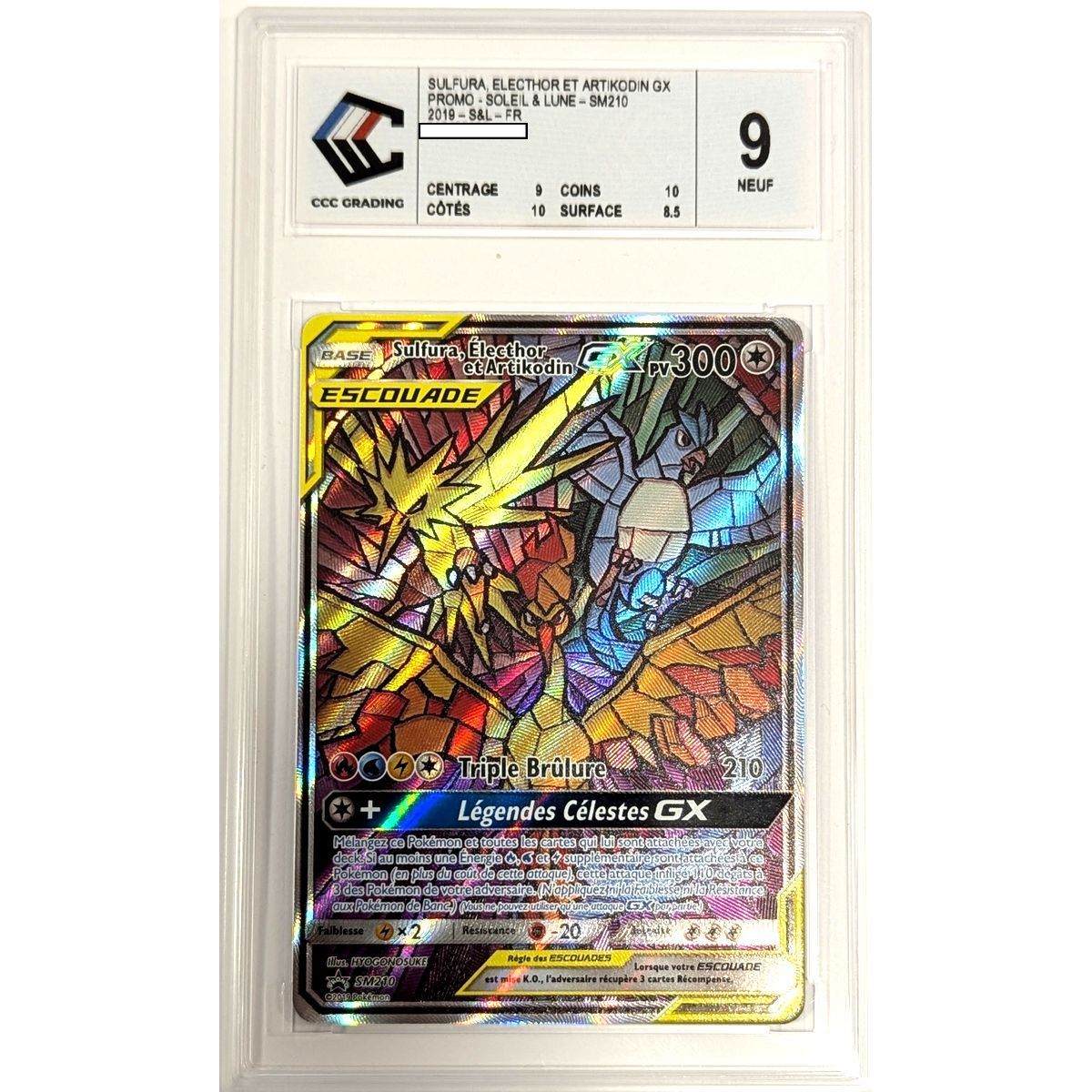 [CCC 9 - Neu] - Bewertete Karte - Moltres, Zapdos und Arktos GX - Promo - 2019 - Pokémon - Französisch