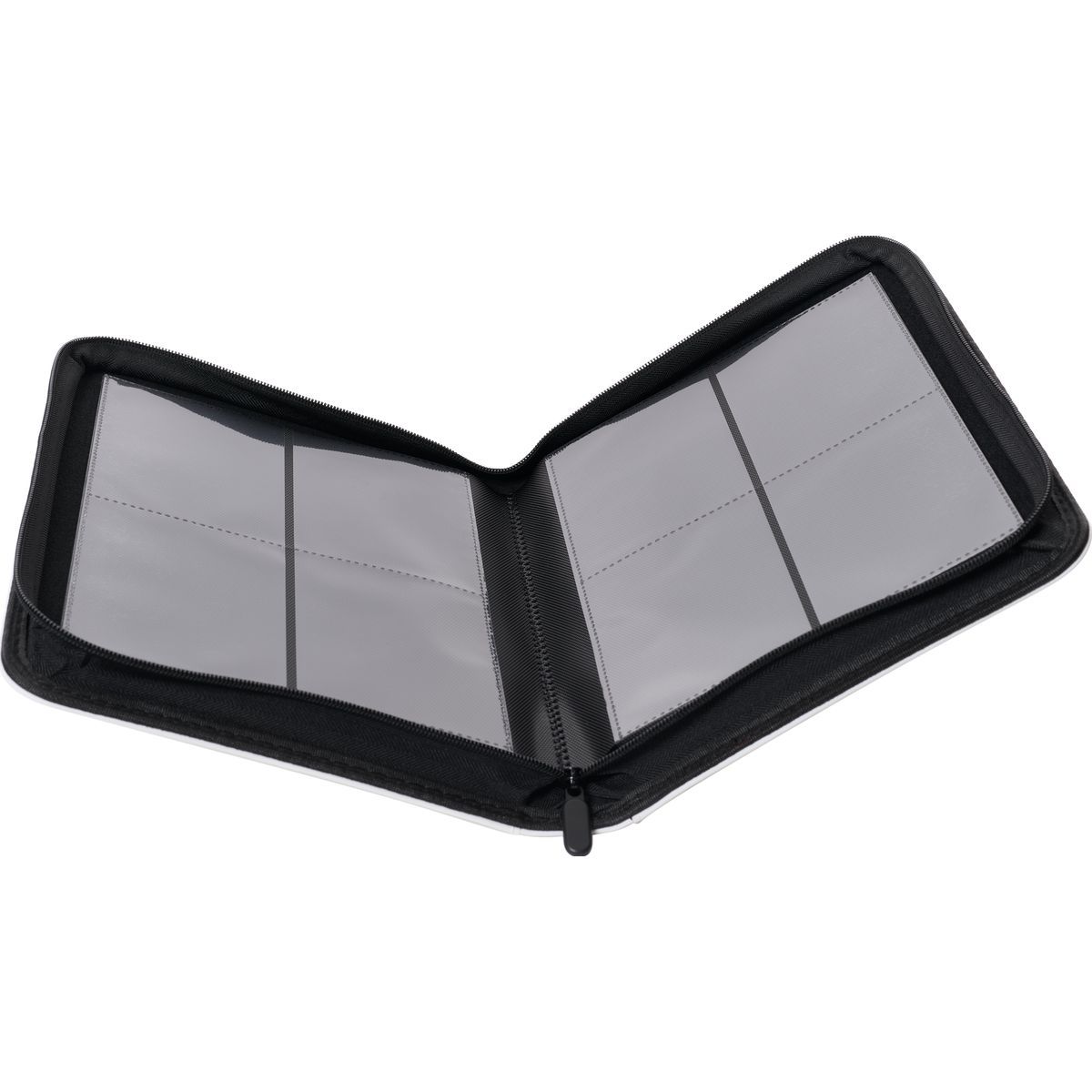 Premium-Toploader-Sammelalbum, weiß – 144 Karten – 4-Taschen-Reißverschluss-Sammelalbum – Newave Collectibles