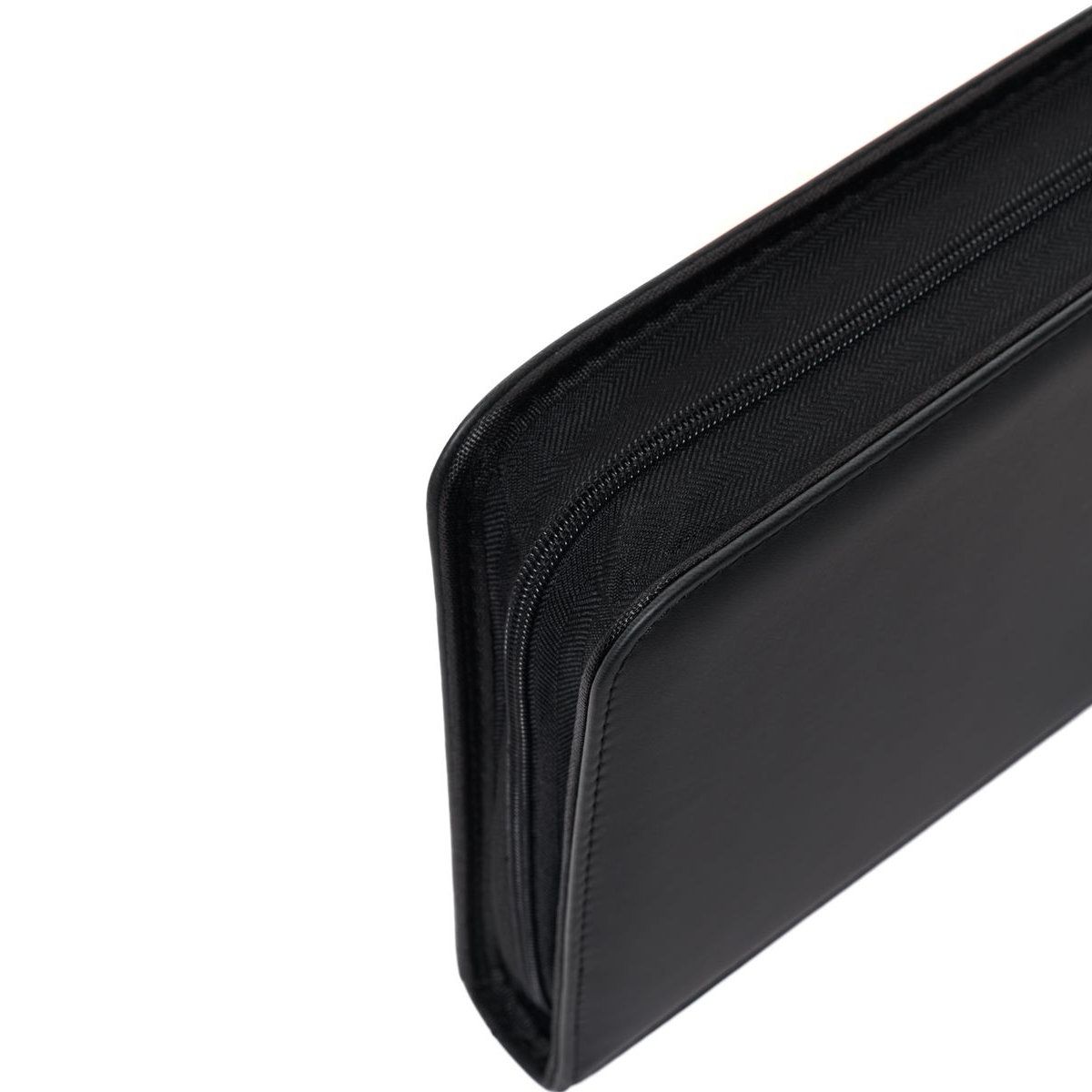 Premium-Toploader-Sammelalbum in Schwarz – 144 Karten – 4-Taschen-Reißverschluss-Sammelalbum – Newave Collectibles