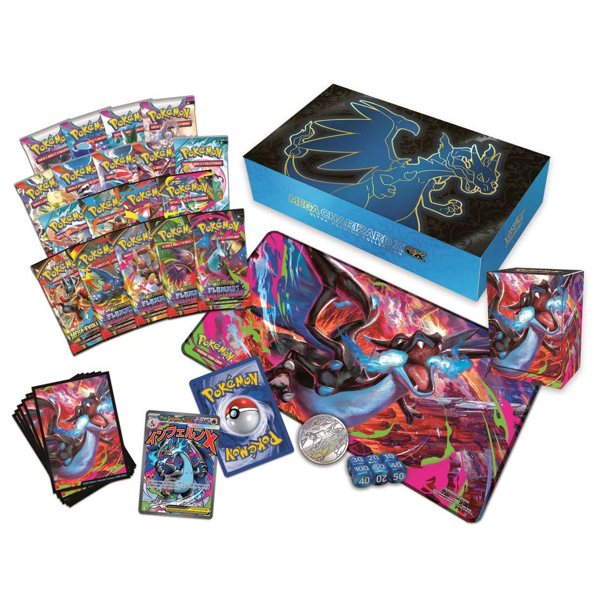 18 Booster Box - Ultra Premium Collection: Mega Charizard X-ex: Phantasmal Flames - Pokémon - FR