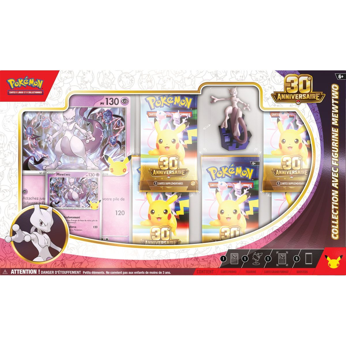 5er-Booster-Pack – Figurensammlung: Mewtu – 30. Jubiläum [ME05.5][30C] – Pokémon – FR