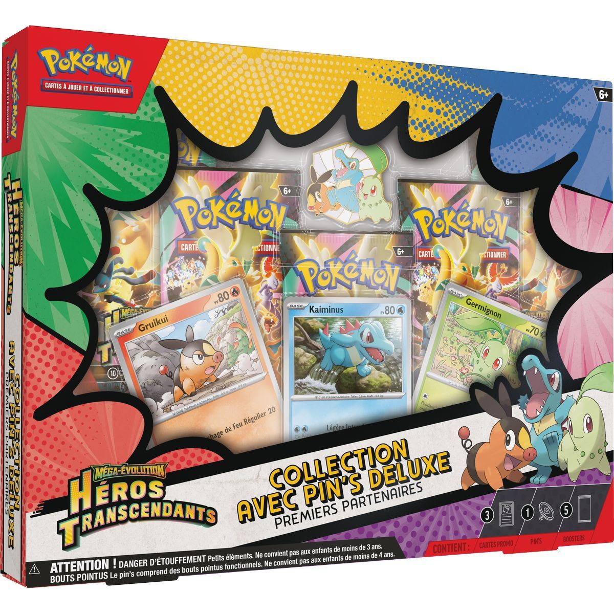 5 Booster Packs – Deluxe Pin-Kollektion Erste Partner – Mega-Entwicklung – Transzendente Helden [ME02.5][ASC] – Pokémon – FR