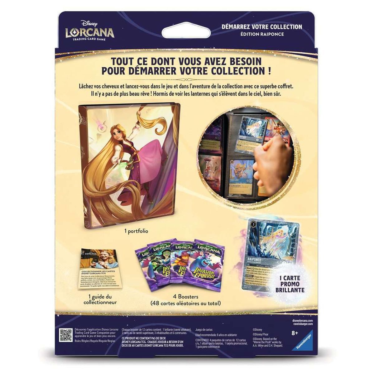 „Start Your Collection“-Boxset – 4 Booster – Rapunzel – Disney Lorcana – FR