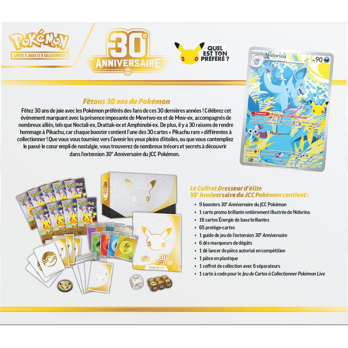Elite Trainer Box ETB – 30. Jubiläum [ME05.5][30C] – Pokémon – FR