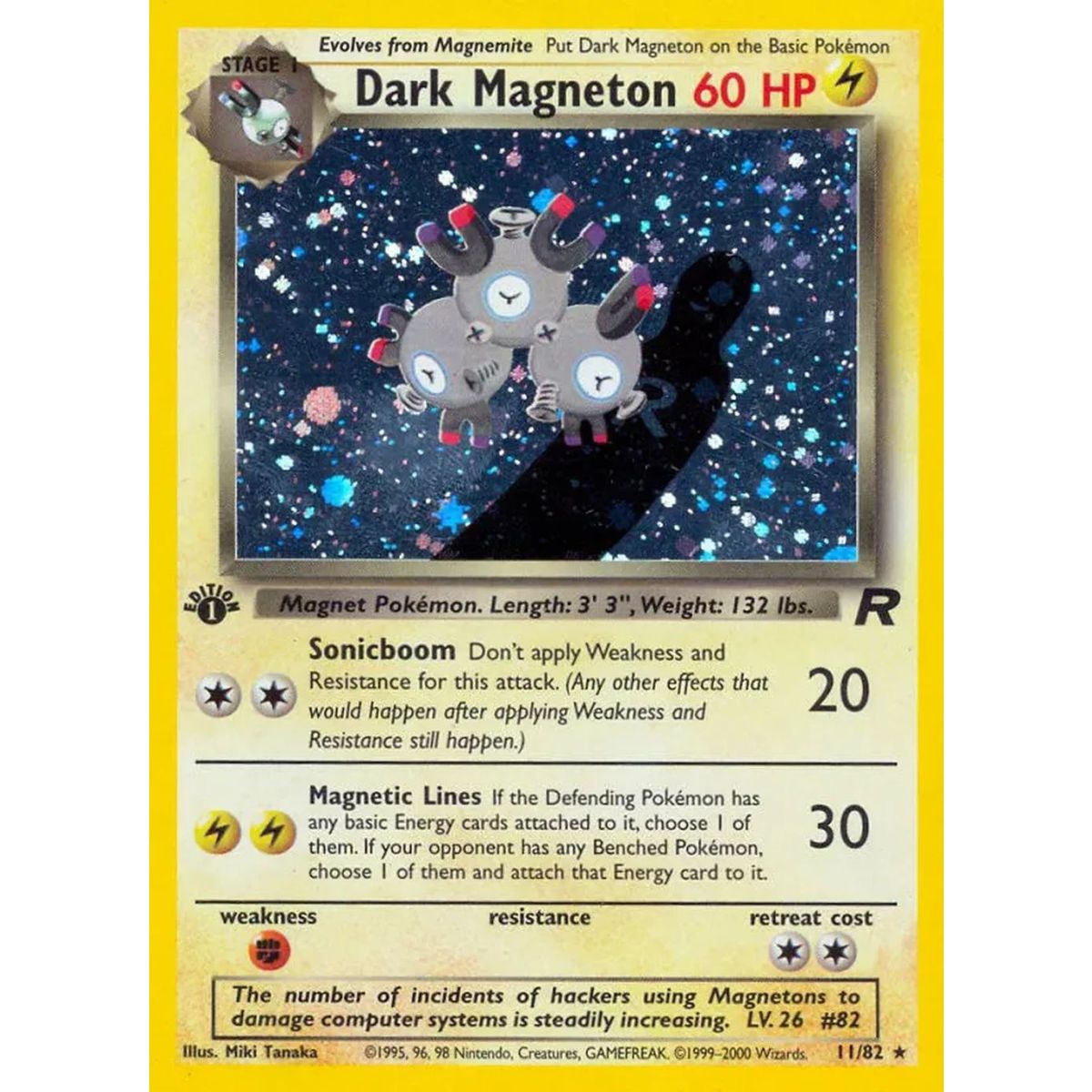 Dark Magneton 11/82 Team Rocket Holo Unlimited English View Scan