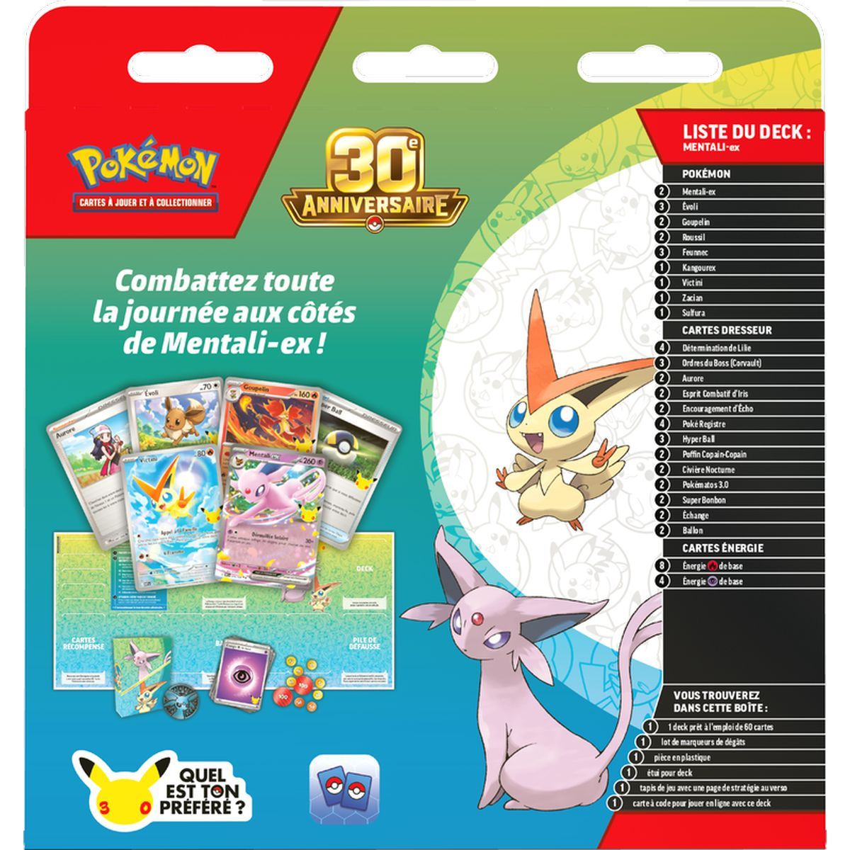 Kampfdeck – 30. Jubiläum: Espeon ex – Pokémon – 30 Jahre – FR