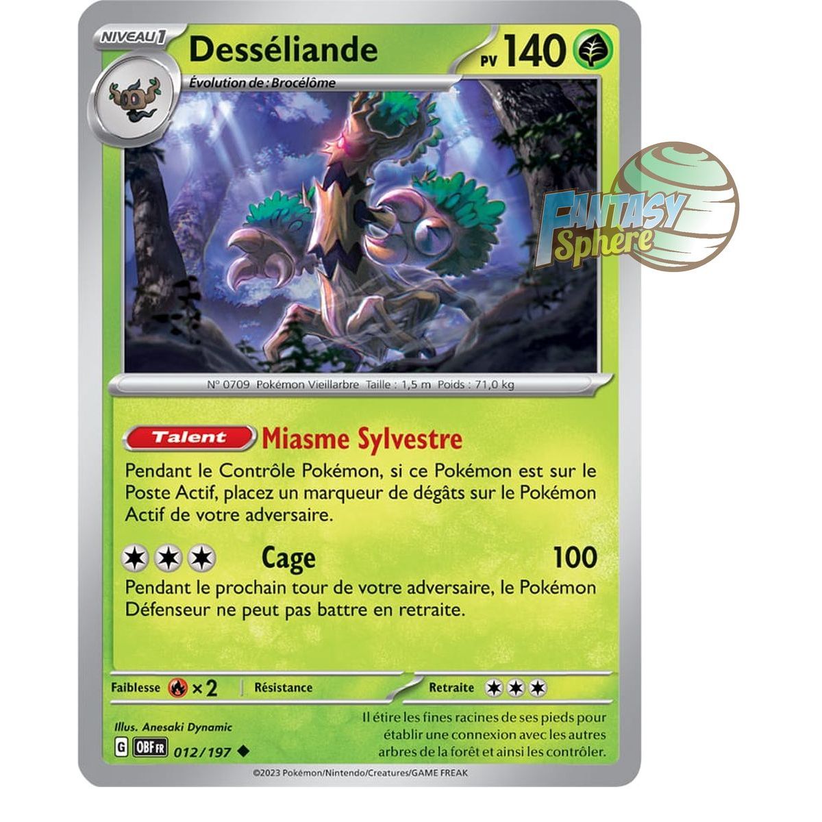 Desséliande – Rückseite 12/197 – Scharlachrote und violette Obsidianflammen