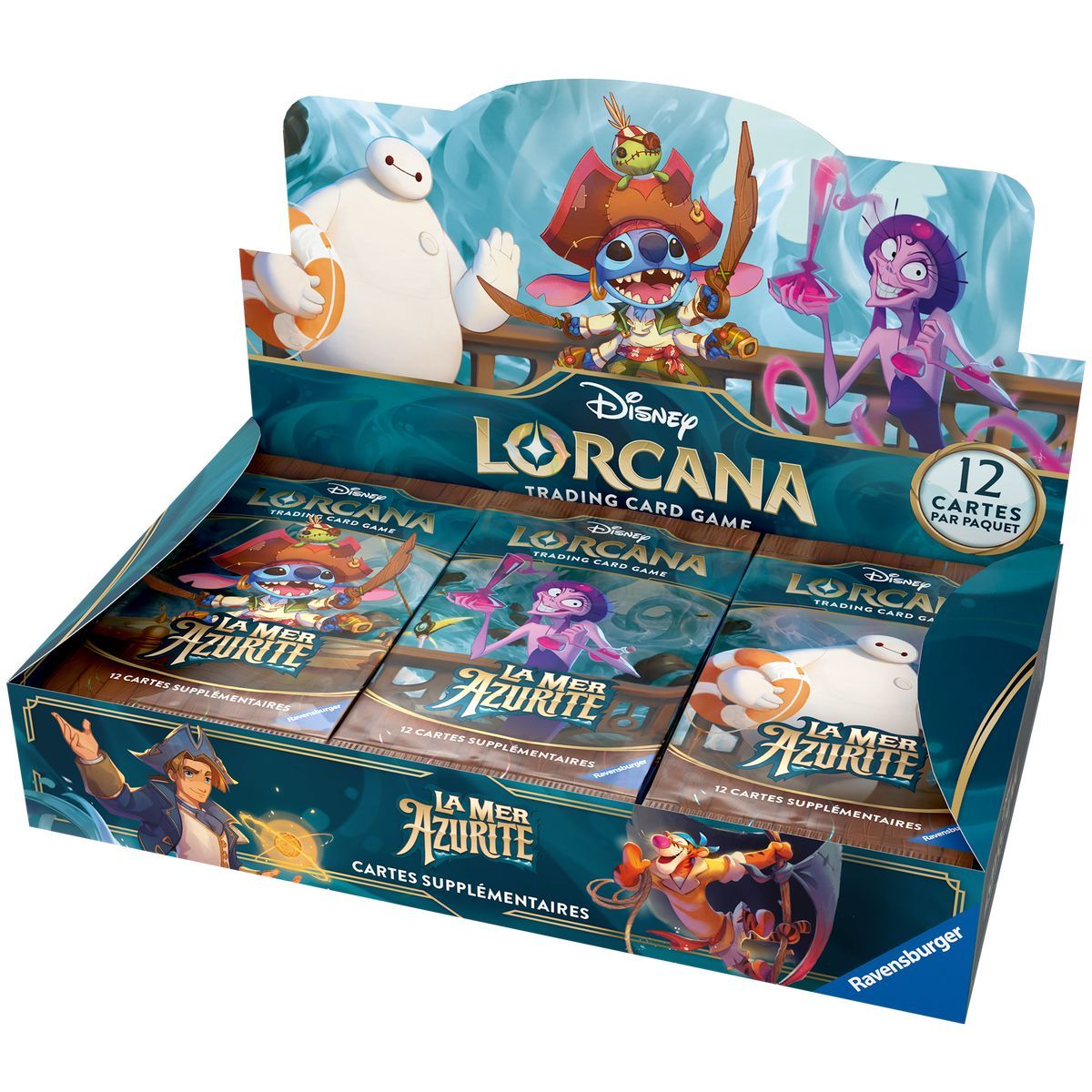 Disney Lorcana – Box mit 24 Boosterpackungen – Kapitel 6 – Das Azuritmeer (1. Druck) – FR