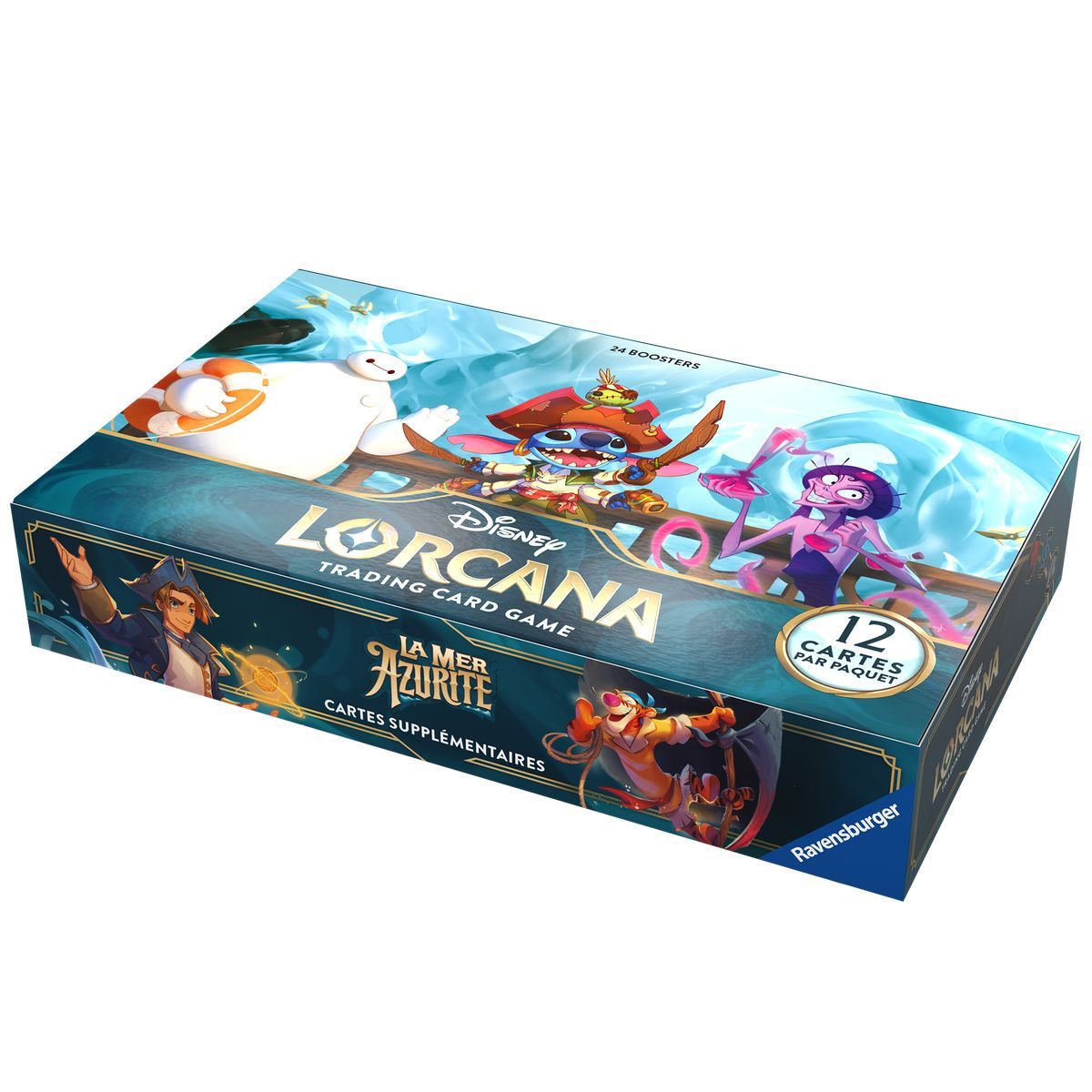 Disney Lorcana – Box mit 24 Boosterpackungen – Kapitel 6 – Das Azuritmeer (1. Druck) – FR