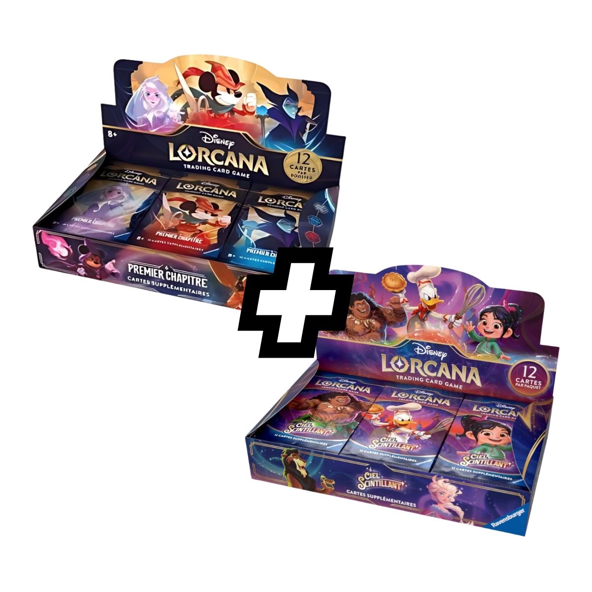 Disney Lorcana – Set mit 2 Booster-Boxen – Kapitel 1 (2. Druck) + Kapitel 5 – FR