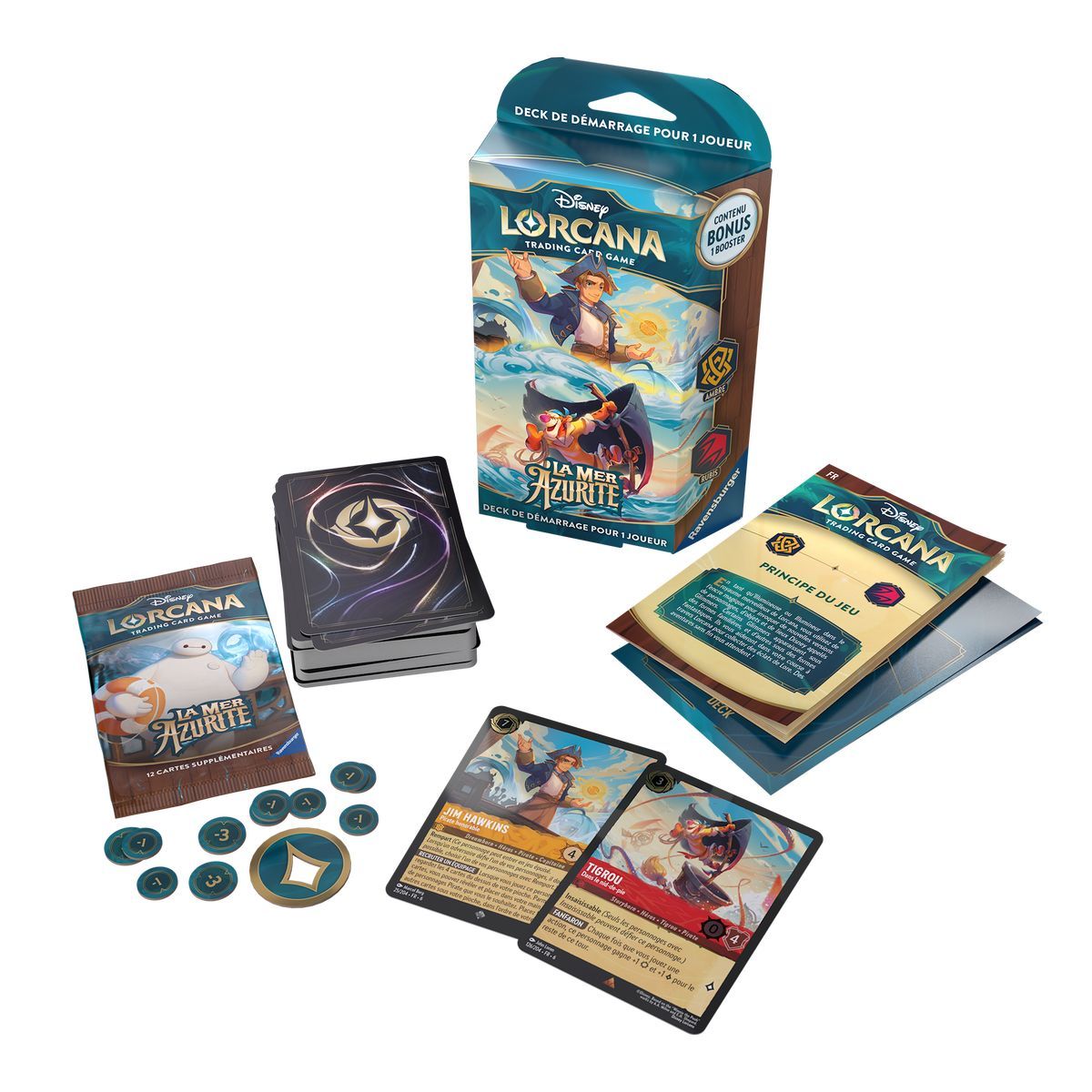 Disney Lorcana – Starter Deck – Kapitel 6 – Das Azuritmeer – Jim Hawkins und Tigger – FR