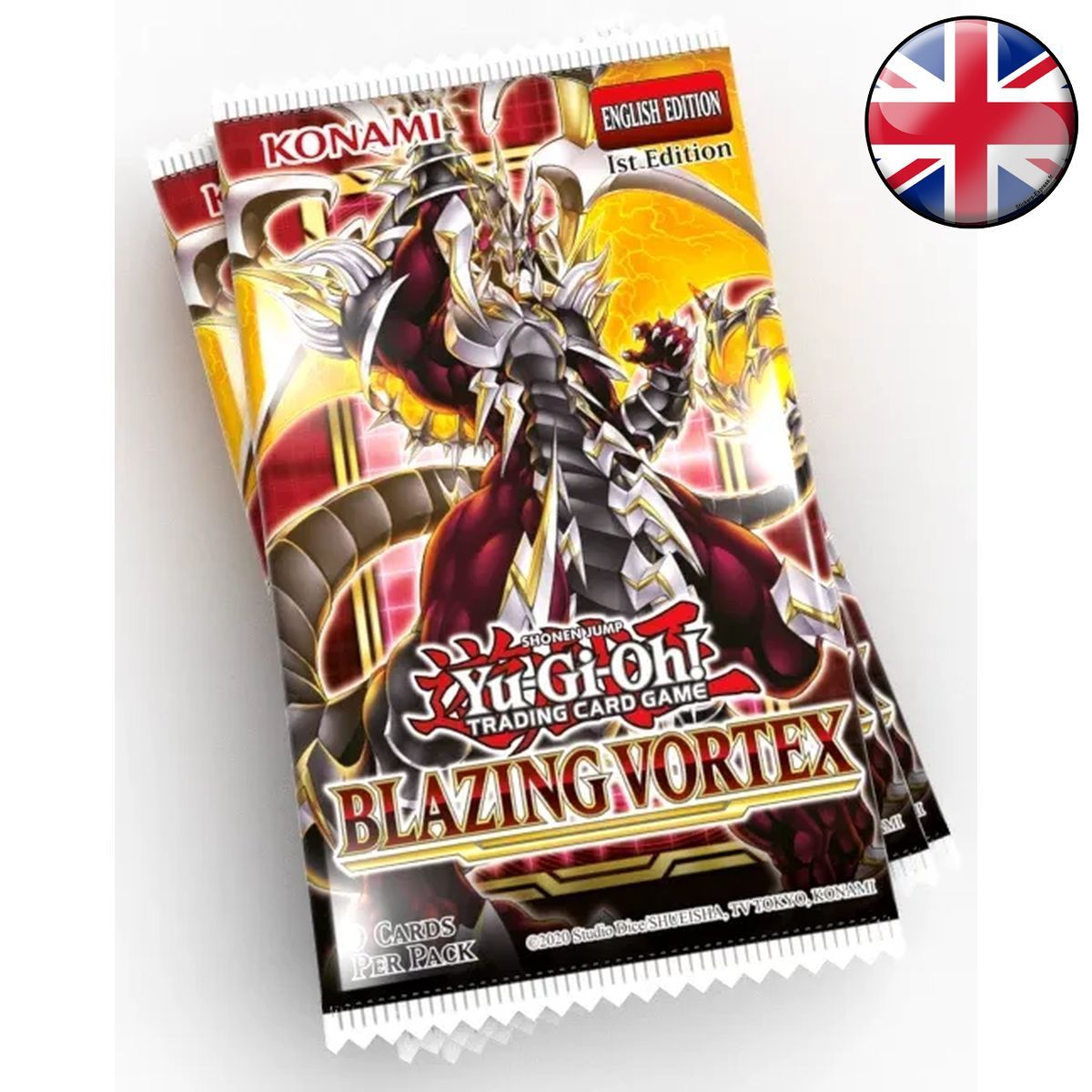 Yu-Gi-Oh! anzeigen - Anzeige von 24 Blazing Vortex-Boostern – Englisch