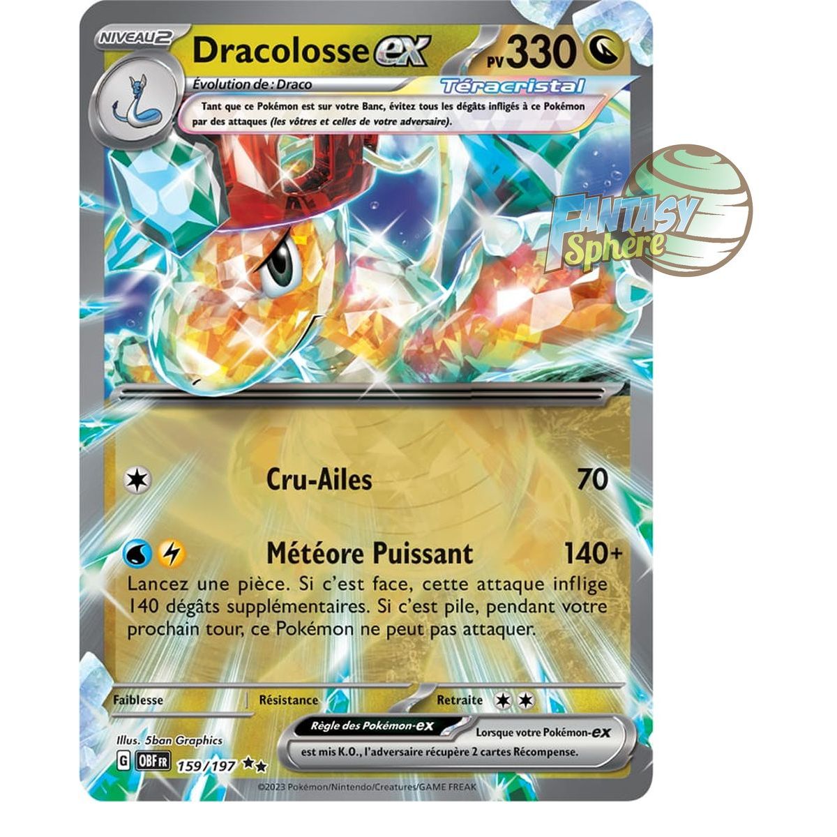 Item Dragonite EX – Double Rare 159/197 – Scharlachrote und violette Obsidianflammen