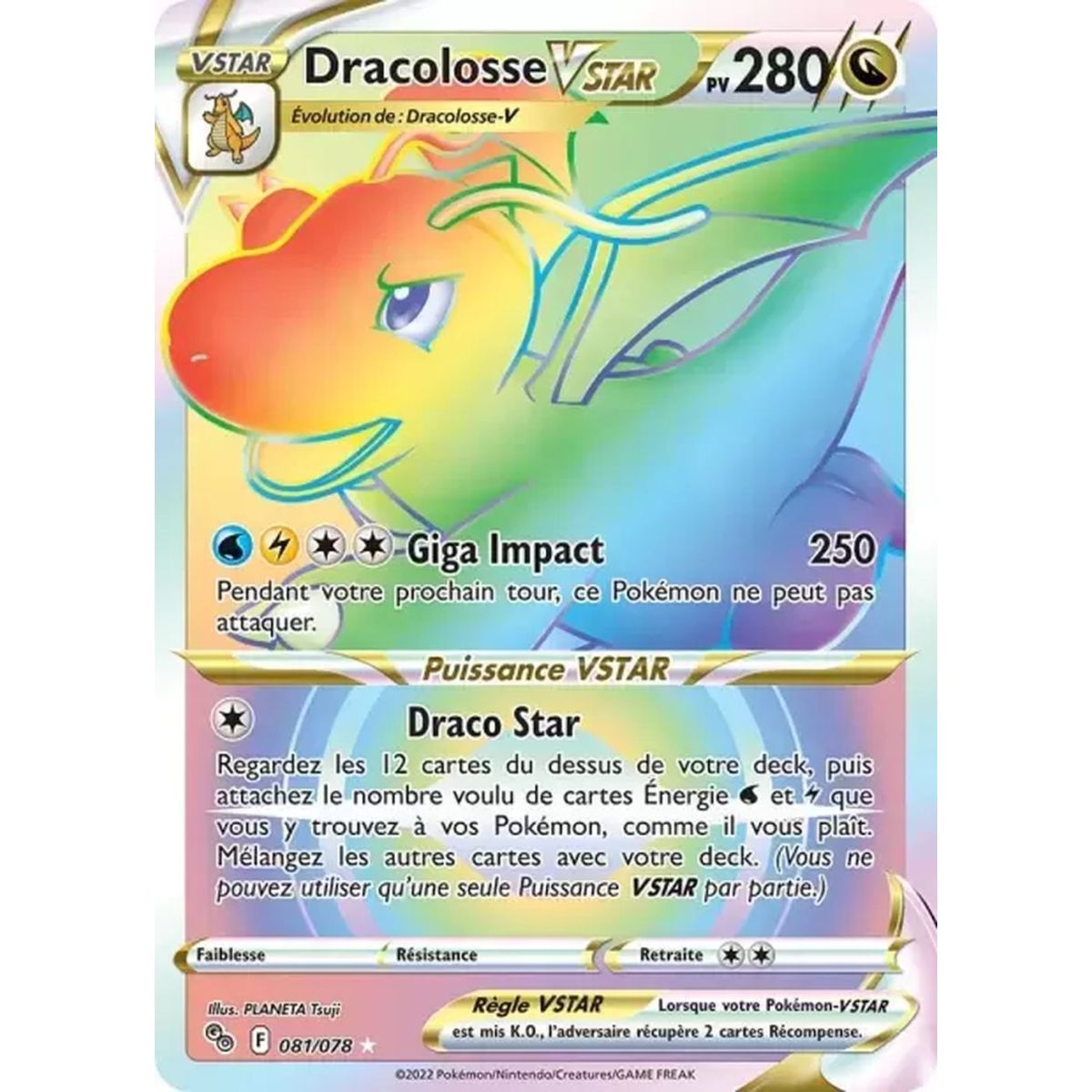 Item Dragonite VSTAR – Secret Rare 81/78 – Schwert und Schild Pokemon GO