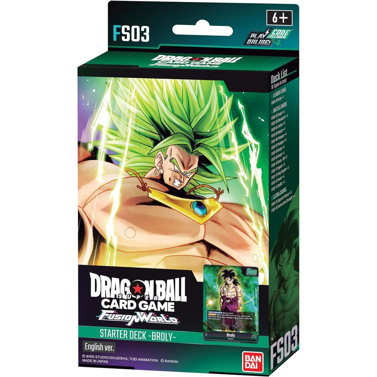 Item Starter Deck – Broly – FS03 – Dragon Ball Super CG Fusion World – DE