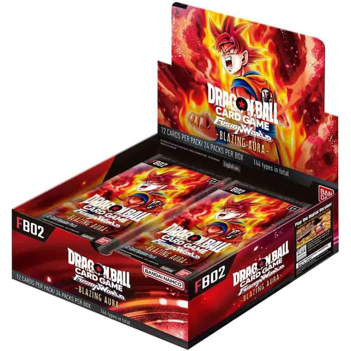 Item Box mit 24 Boostern – Blazing Aura – FB02 – Dragon Ball Super CG Fusion World – DE