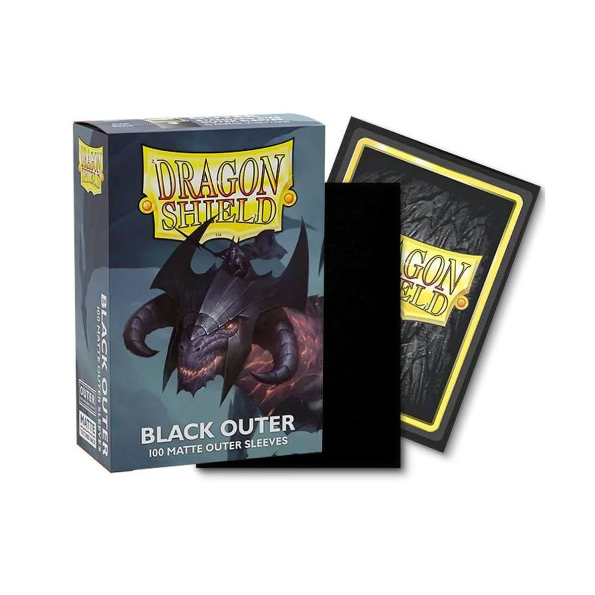 Dragon Shield – Kartenhüllen – Standard – schwarze Außenseite (100)