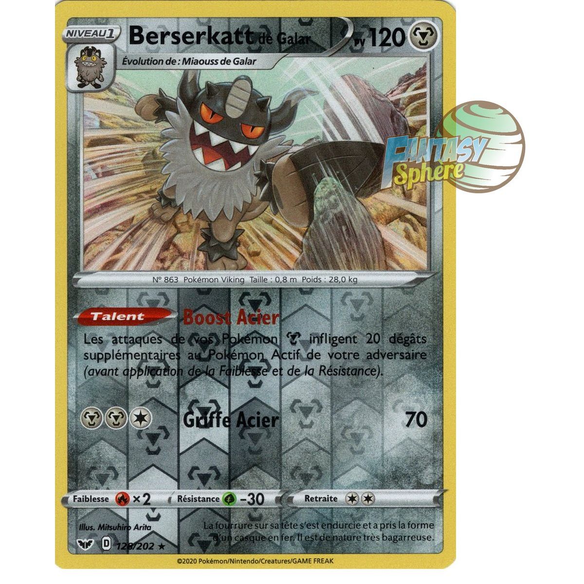 Item Galar Berserkat – Rückseite 128/202 – Schwert und Schild 1