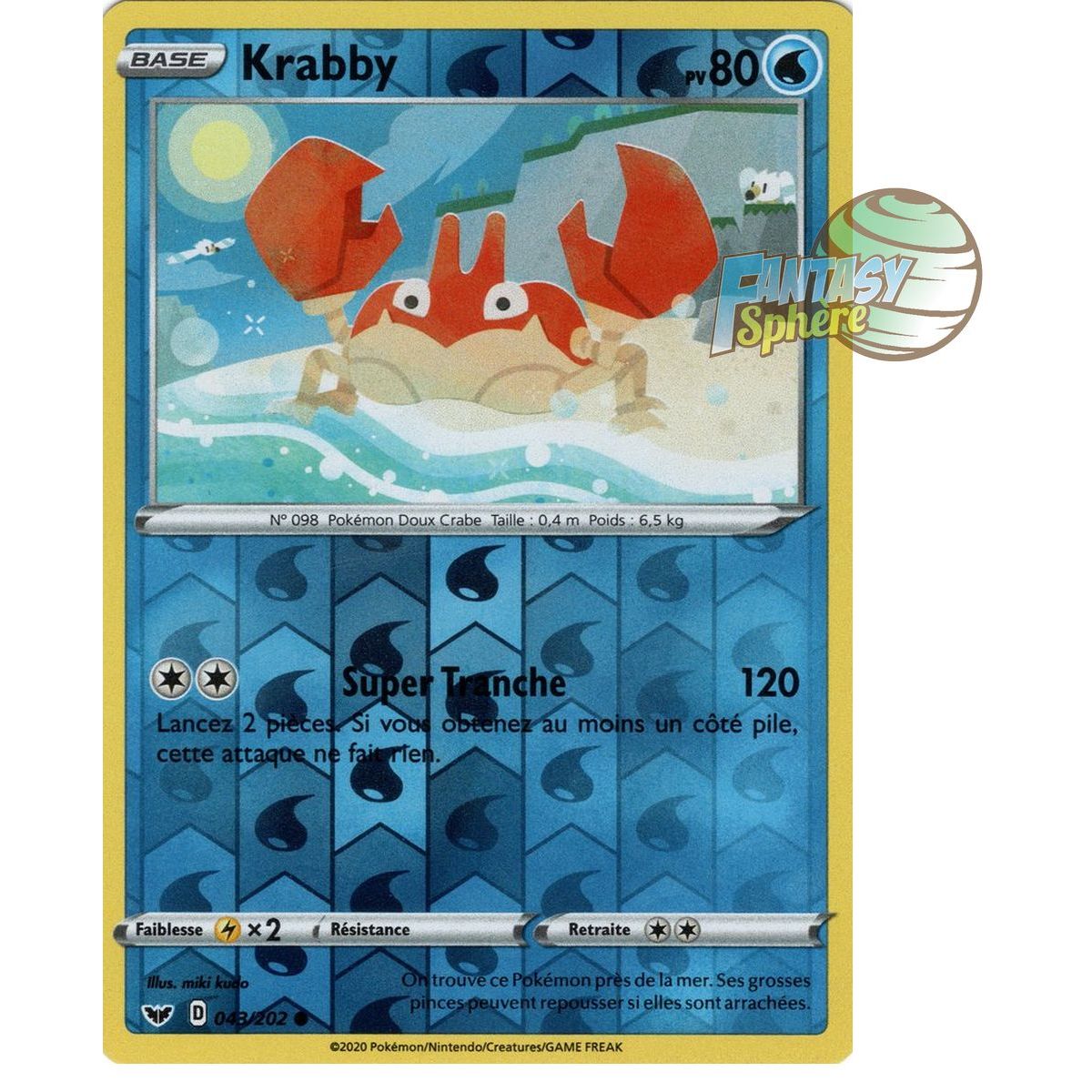 Item Krabby – Rückseite 43/202 – Schwert und Schild 1