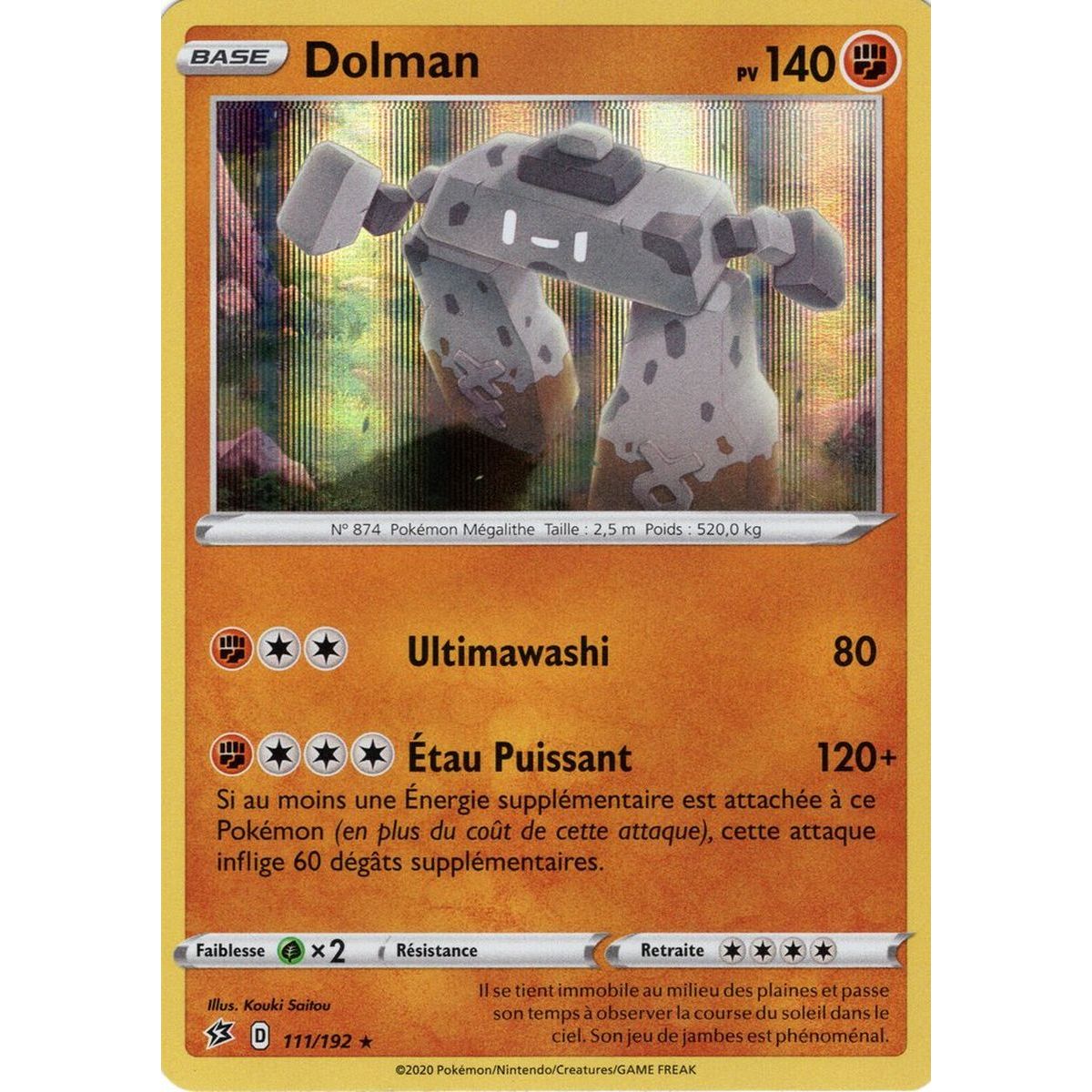 Dolman – Holo Rare 111/192 – Sword and Shield 2 Clash of the Rebels