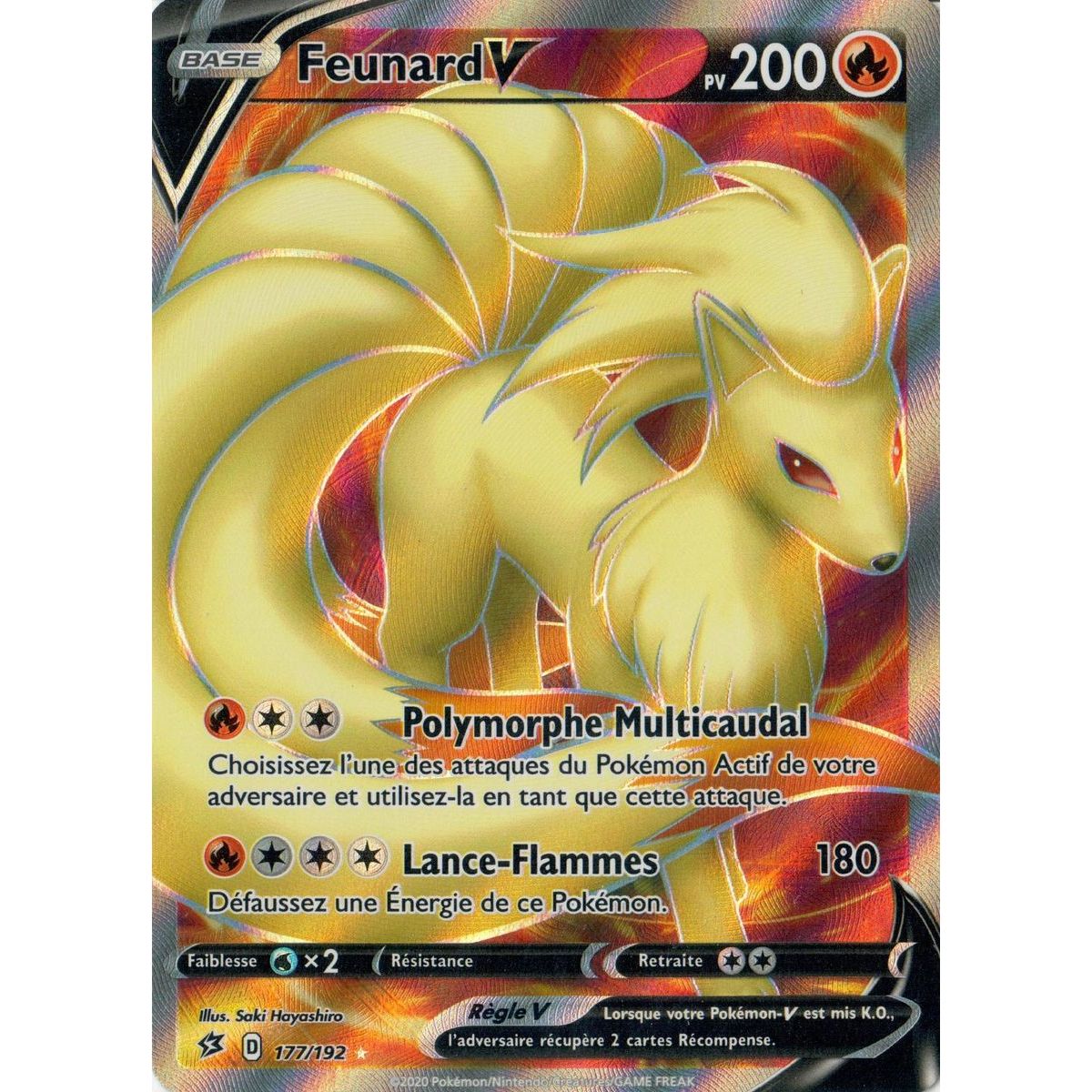 Item Ninetales V – Full Art Ultra Rare 177/192 – Sword and Shield 2 Clash of the Rebels