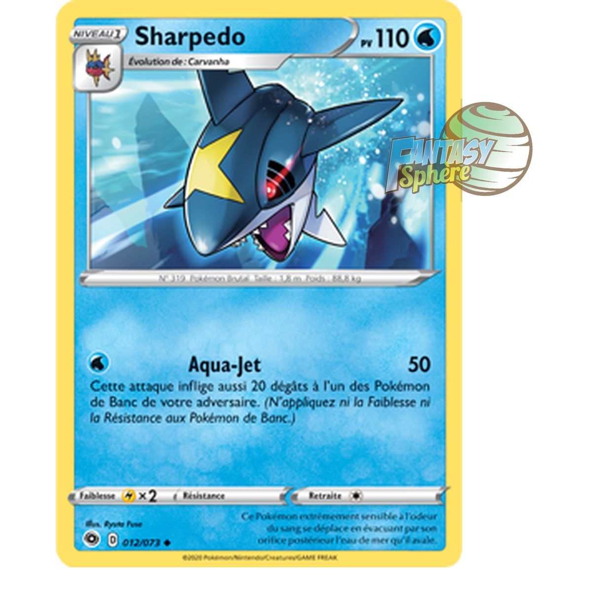 Item Sharpedo – Rückseite 12/73 – Schwertschild 3.5 Der Weg des Meisters