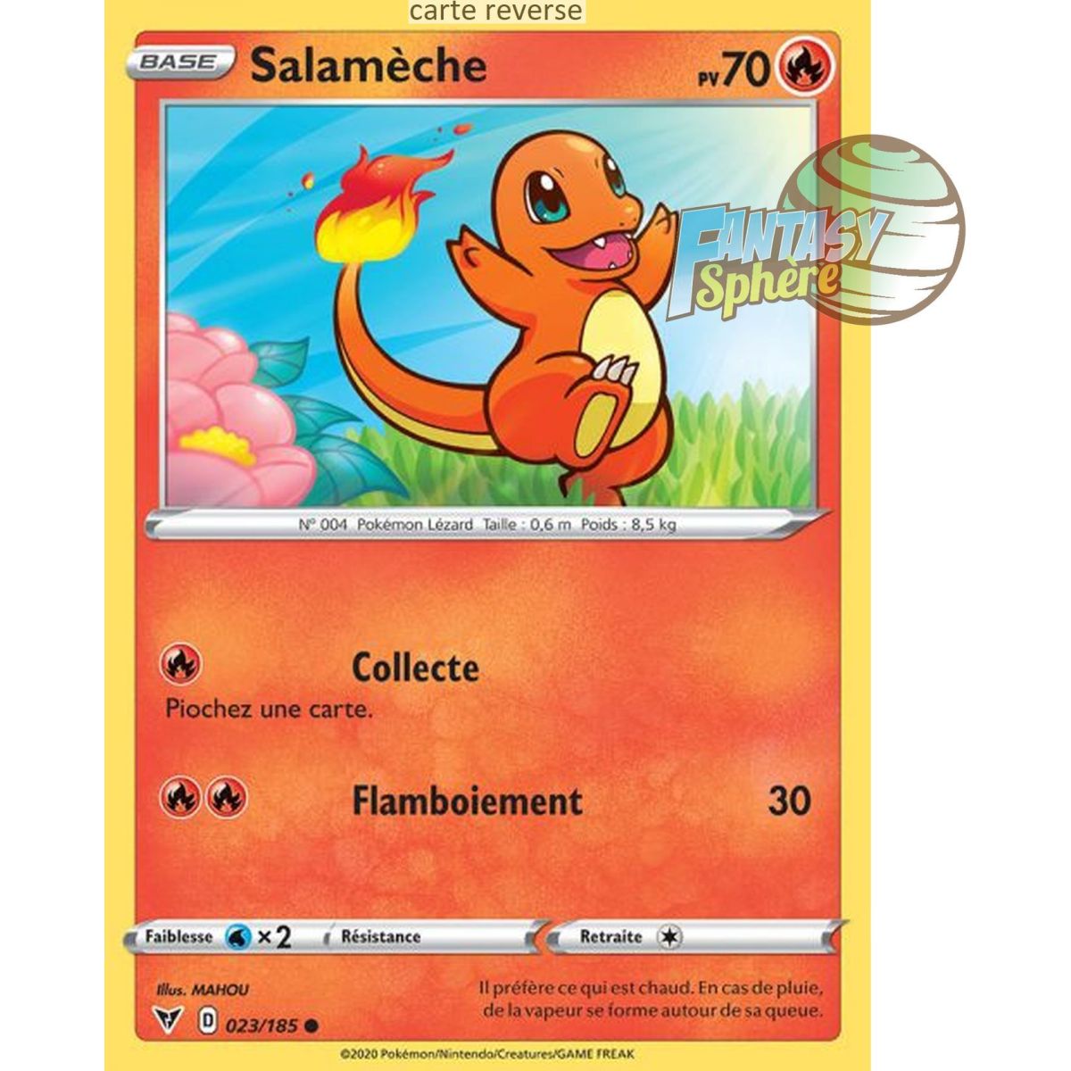 Charmander – Rückseite 23/185 – Schwert und Schild 4 Strahlungsspannung