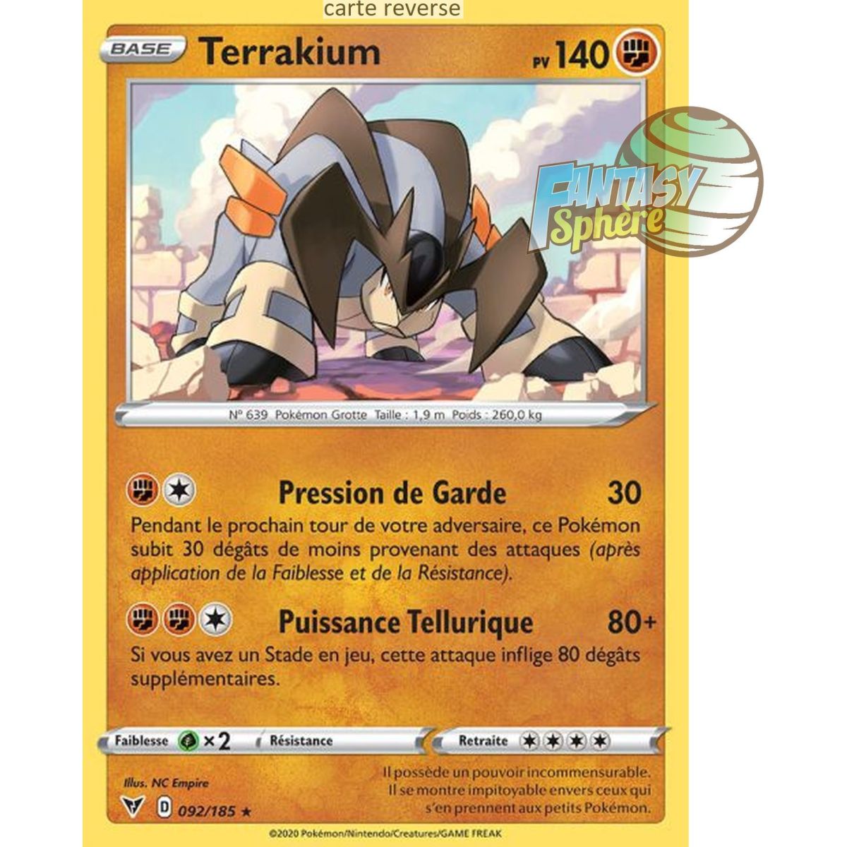 Item Terrakium – Rückseite 92/185 – Schwert und Schild 4 Strahlungsspannung