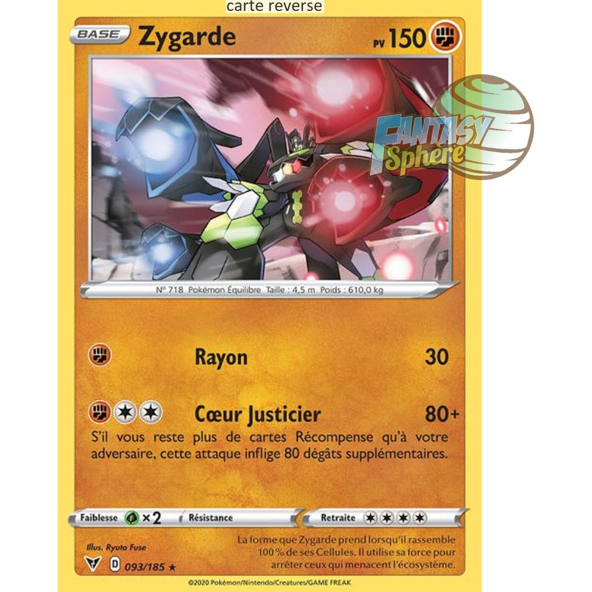 Zygarde – Reverse 93/185 – Schwert und Schild 4 Burst Voltage