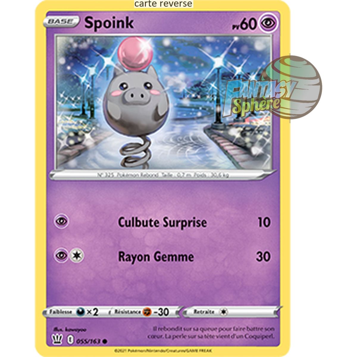 Spoink – Reverse 55/163 – Schwert und Schild 5 Kampfstil