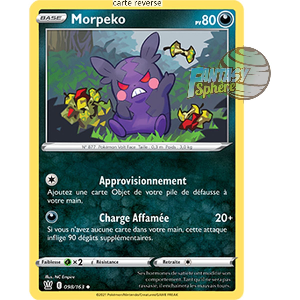 Morpeko – Rückseite 98/163 – Schwert und Schild 5 Kampfstil