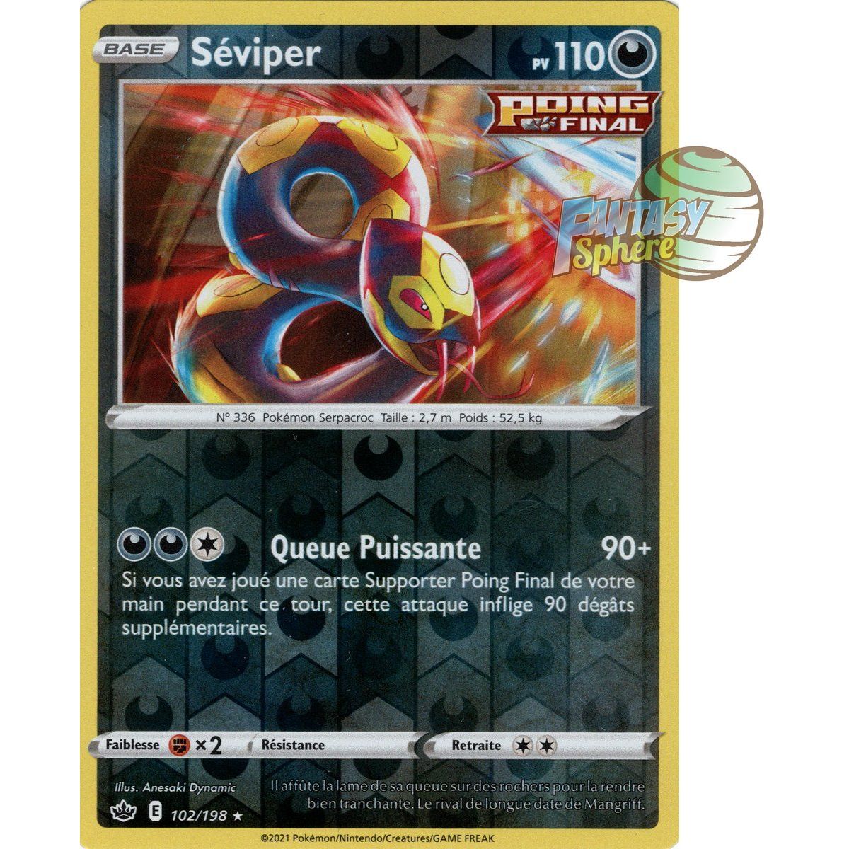 Seviper – Rückseite 102/198 – Schwert und Schild 6 Reign of Ice