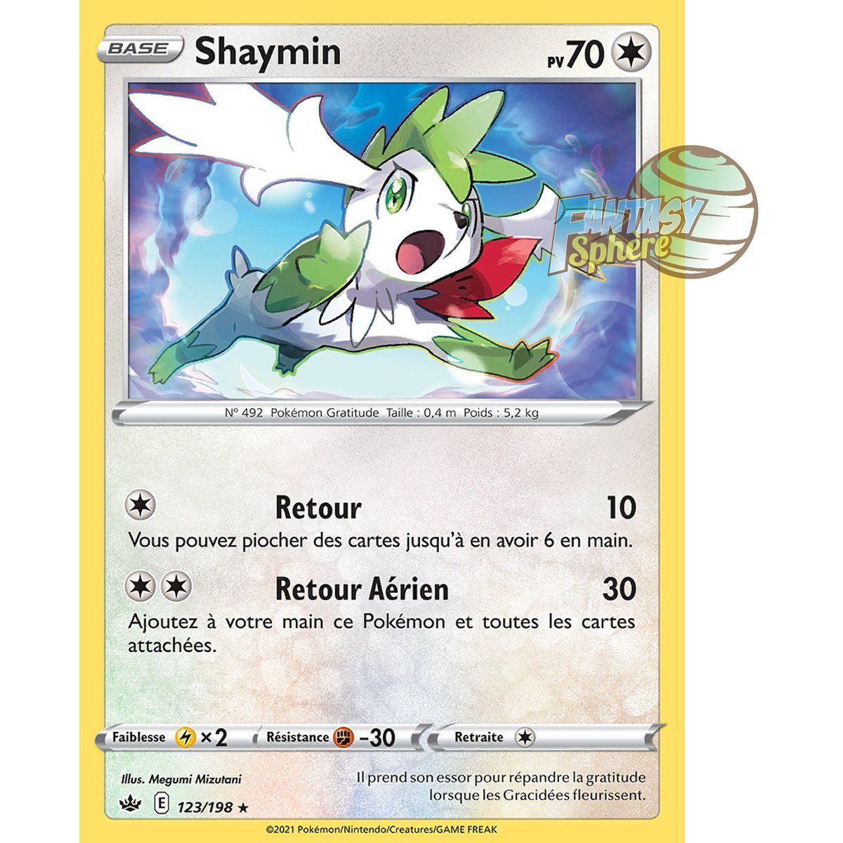Shaymin – Holo Rare 123/198 – Schwert und Schild 6 Ice Reign