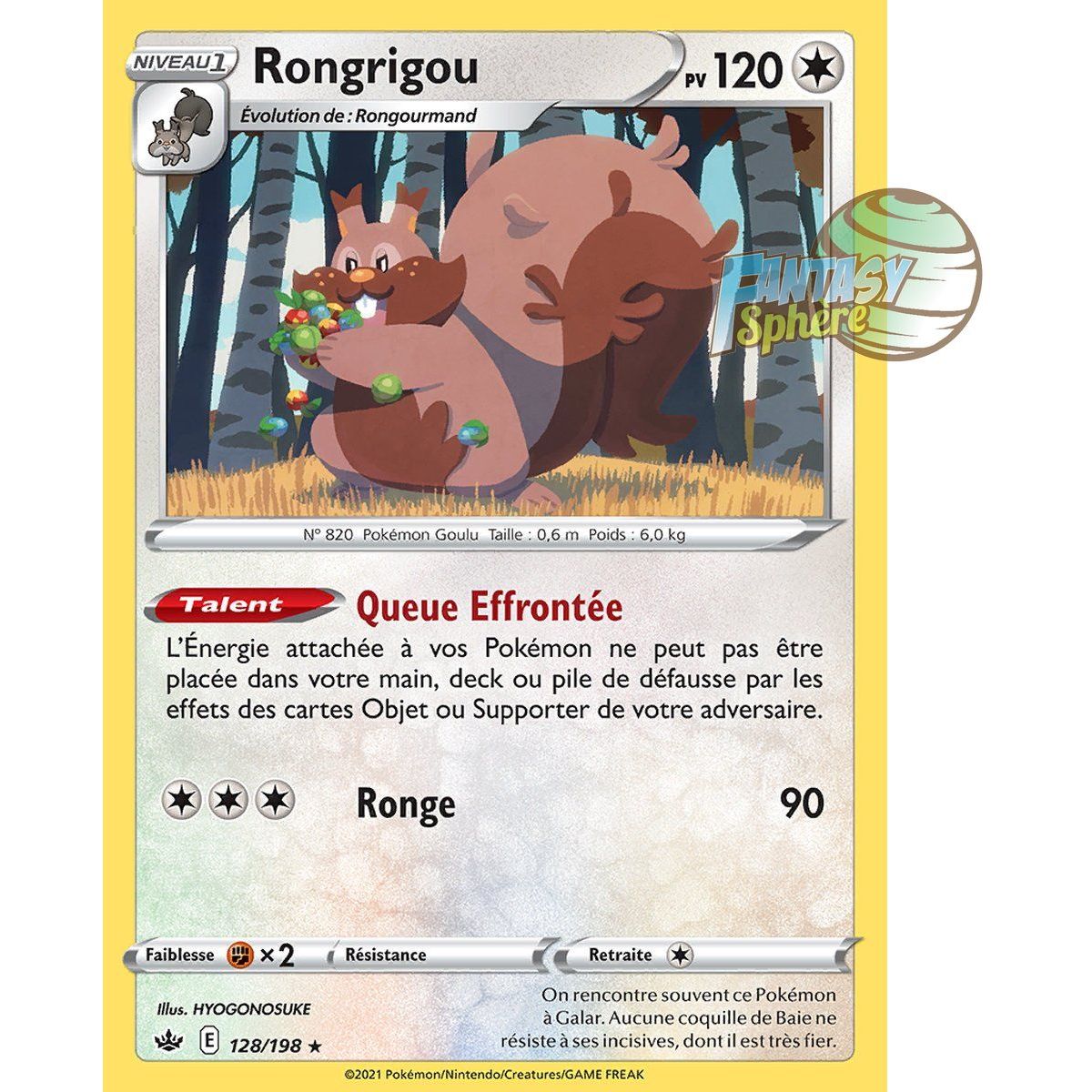 Rongrigou – Holo Rare 128/198 – Schwert und Schild 6 Ice Reign