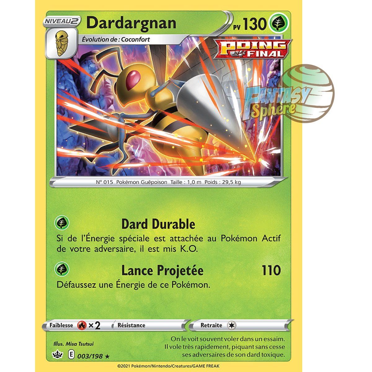 Dardargnan – Holo Rare 3/198 – Schwert und Schild 6 Ice Reign