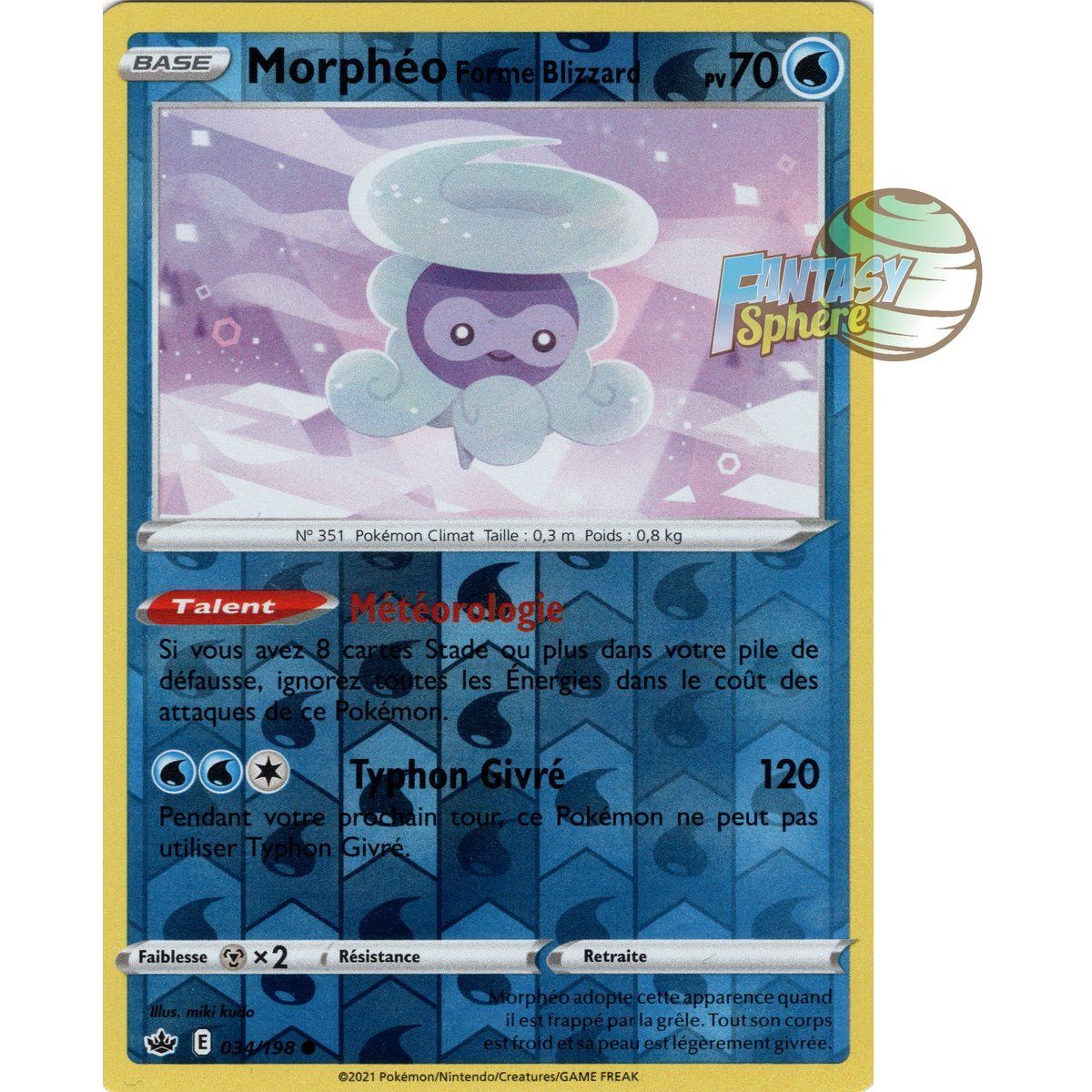 Morpheo Blizzard Form – Rückseite 34/198 – Schwert und Schild 6 Reign of Ice