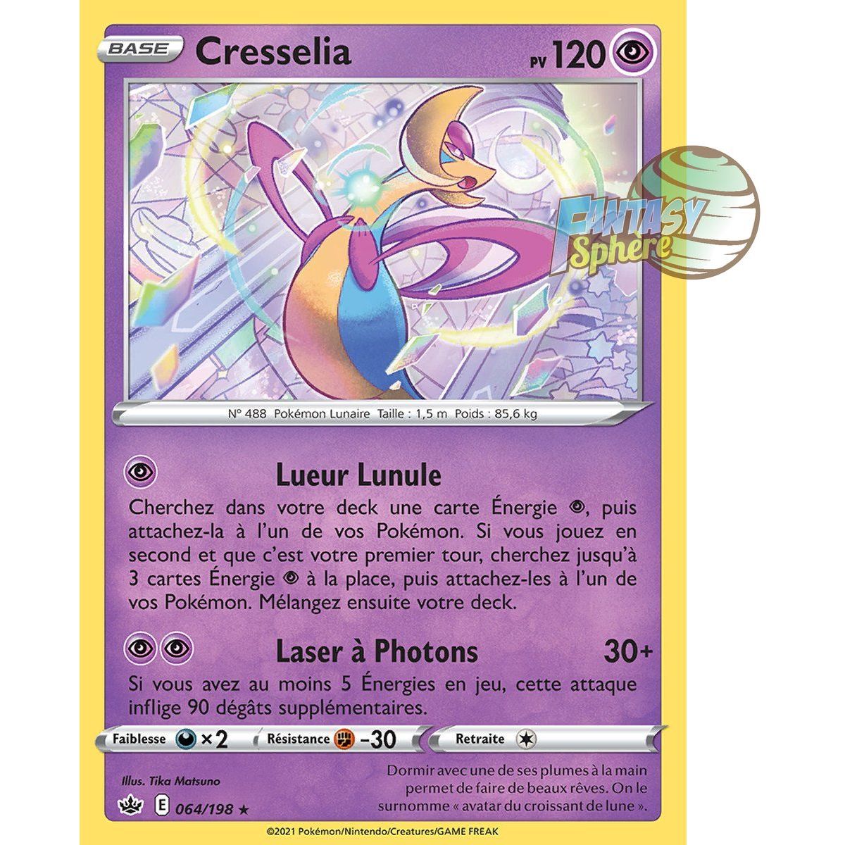 Cresselia – Holo Rare 64/198 – Schwert und Schild 6 Ice Reign