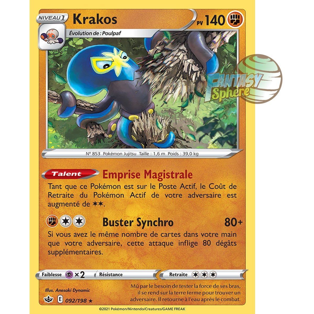 Krakos – Holo Rare 92/198 – Schwert und Schild 6 Ice Reign
