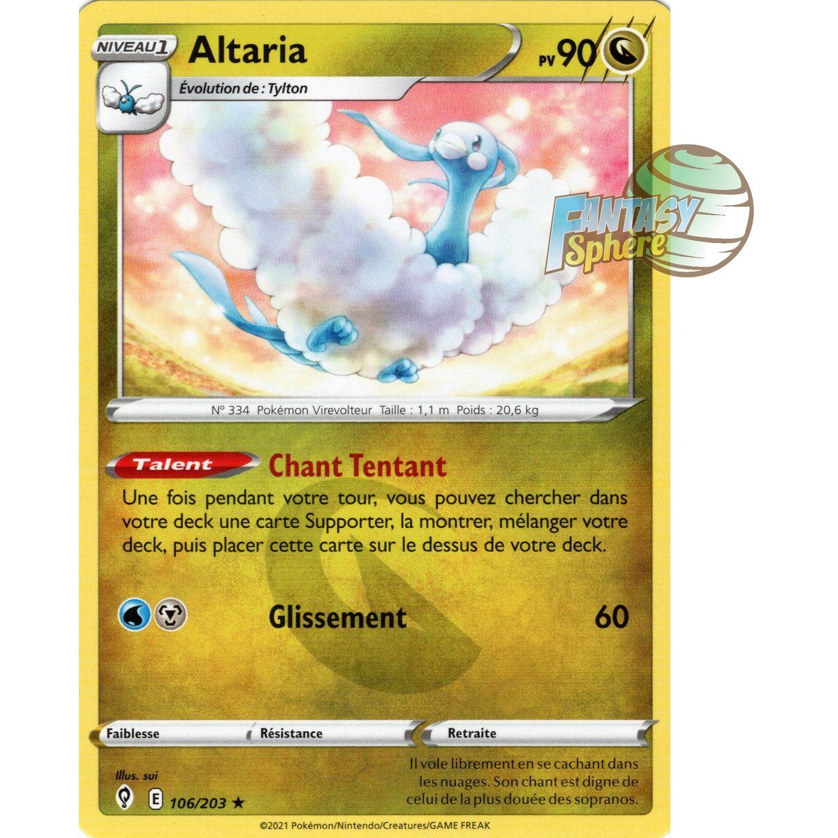 Item Altaria – Selten 106/203 – Schwert und Schild 7 Evolution Celeste