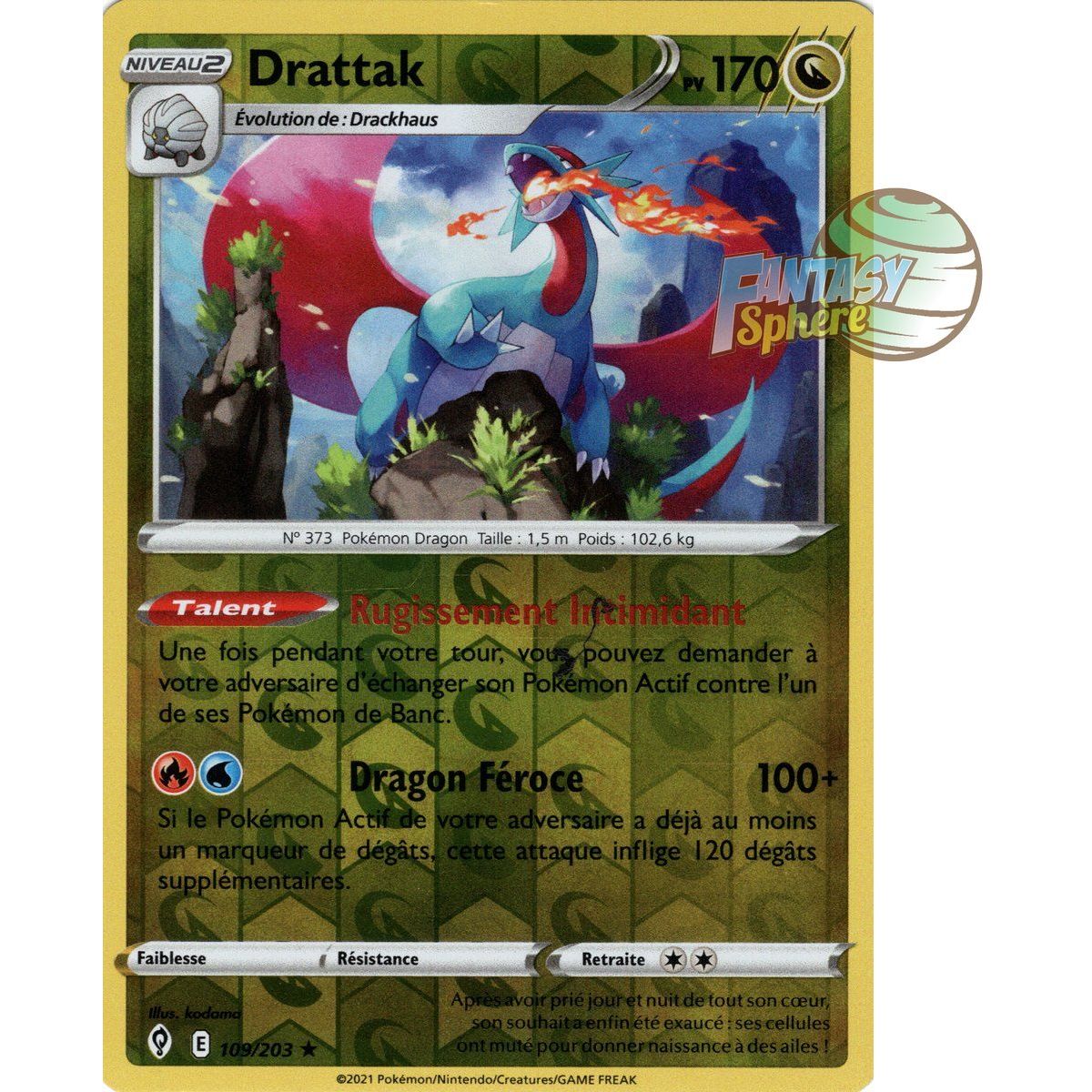 Drattak – Rückseite 109/203 – Schwert und Schild 7 Celeste Evolution