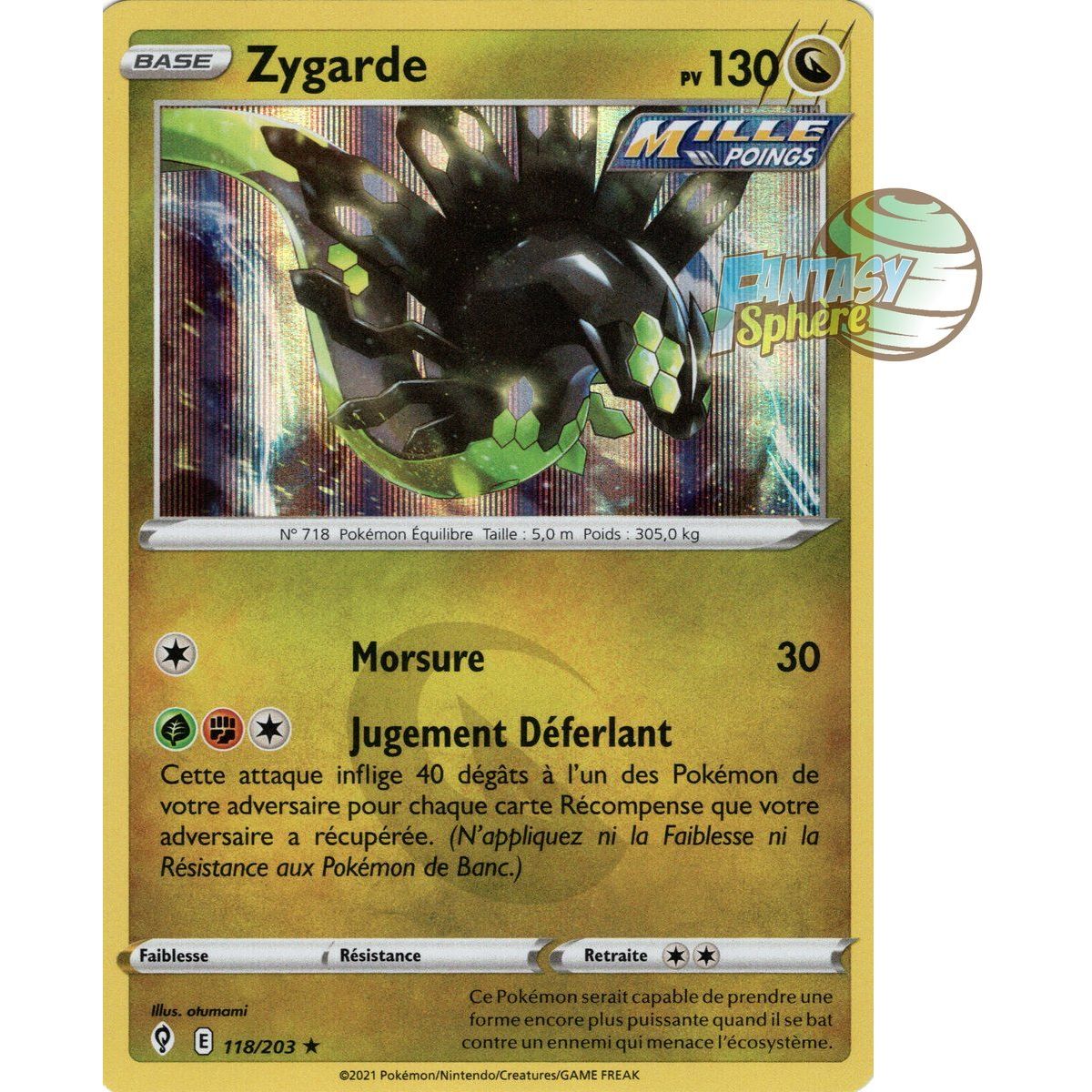 Zygarde – Holo Rare 118/203 – Schwert und Schild 7 Evolution Celeste