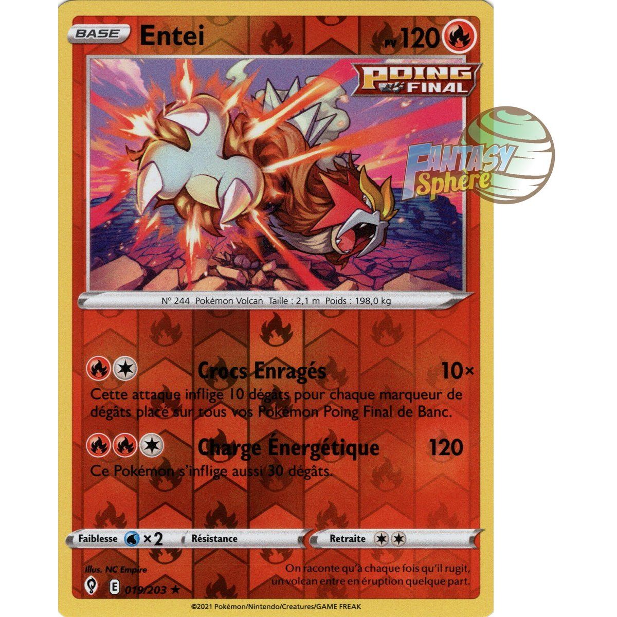 Entei – Rückseite 19/203 – Schwert und Schild 7 Celeste Evolution