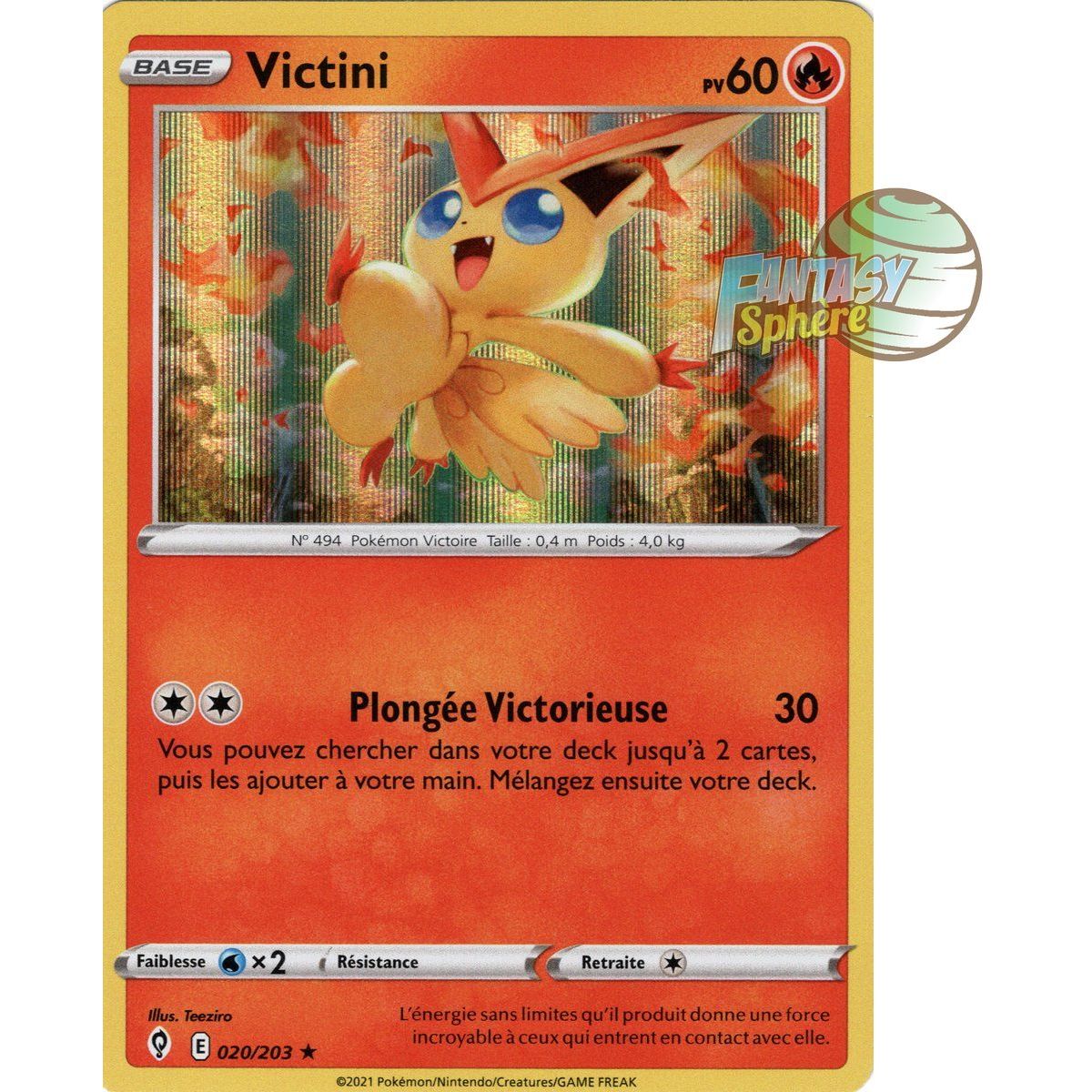 Victini – Holo Rare 20/203 – Schwert und Schild 7 Celeste Evolution