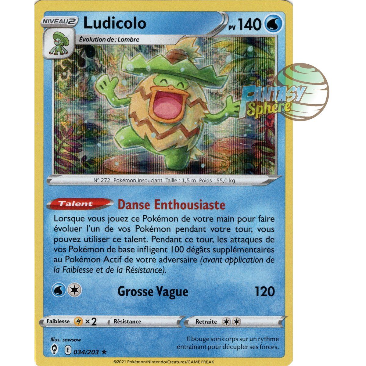 Ludicolo – Holo Rare 34/203 – Schwert und Schild 7 Celeste Evolution