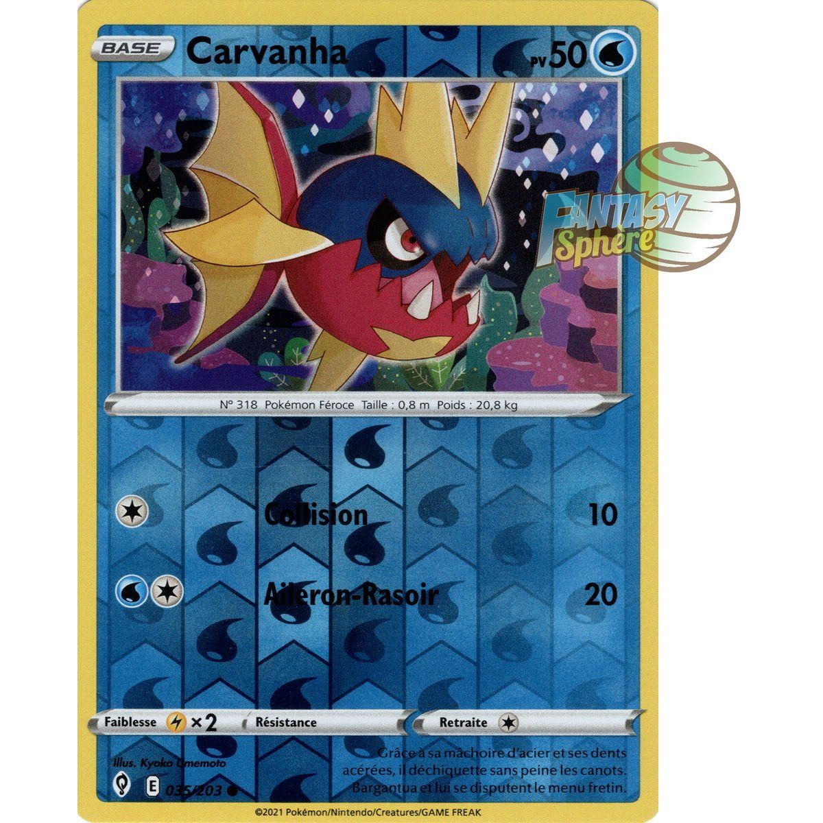 Carvanha – Reverse 35/203 – Schwert und Schild 7 Evolution Celeste