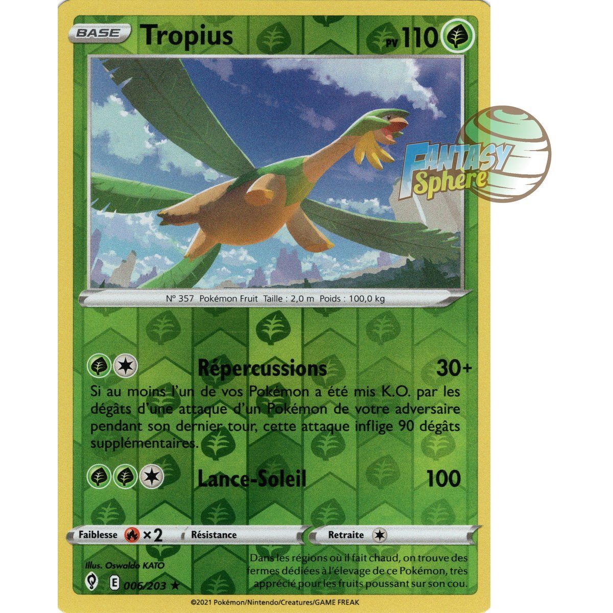 Tropius – Reverse 6/203 – Schwert und Schild 7 Evolution Celeste